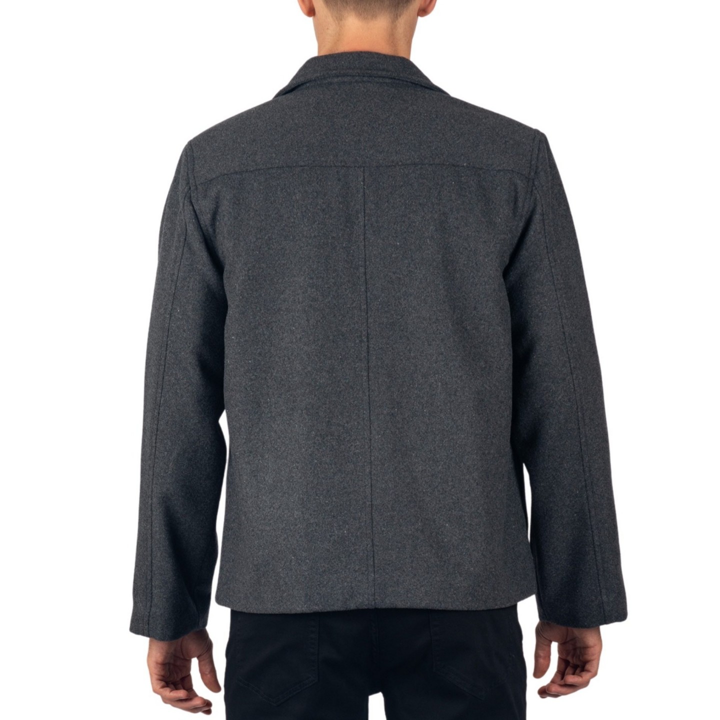 Мужская куртка Alpine Swiss Grant Wool Blend Jacket Classic Zip Up Coat Business Casual Hip Length Classic Collar Jacket GRY — фото 6