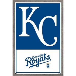 Trends International MLB Kansas City Royals - Logo 22 Framed Wall Poster Prints - 1 of 4