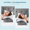 TopComfy Bed Pillows Neck pillow relieving pain in the neck and shoulders ergonomic memory foam bed pillow for Bedroom, Gray, 23.62"*13.78"*4.53" - 4 of 4