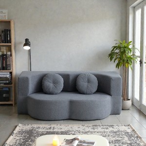 Mshliw Convertible Foldable Sofa Bed with 2-Tier Sleeper Design, Foam Padding, No-Assembly Floor Couch for Small Spaces, Lounging and Guests - 1 of 4