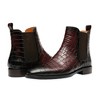 Santimon Men's Chelsea Boots Dress Ankle Boots Crocodile Print Genuine Leather Boots - 4 of 4