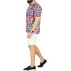 LA LEELA Mens Hawaiian Shirts Short Sleeve Button Down Shirt Floral Shirt Men Beach Casual Vacation Shirts for Men M Allover Flowers, Autumn Pink - 3 of 4