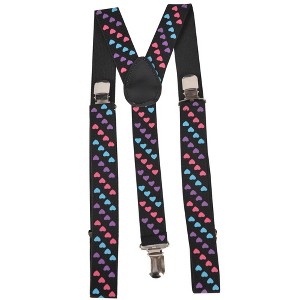 Dress Up America Tri-Colored Heart Suspenders for Adults - 1 of 2