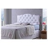 Rita Modern And Contemporary Faux Leather Upholstered Button-Tufted Scalloped Headboard - Baxton Studio - image 2 of 2