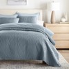 FIONECA Quilted Floral Microfiber Coverlet Set with Matching Shams All Season Machine Washable - 3 of 4