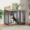 CAVINAS 47" Dog Crate with 3 Doors,Dog Kennels Furniture with Wood and Metal Design for Large & Medium Dogs,Grey - 2 of 4