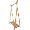 Nordlys Solid Bamboo Wood Hall Tree Exotic Boho Entry - 3 of 4