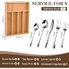 Aoibox 40-Piece Stainless Steel Flatware Set with Bamboo Drawer Organizer, Includes Forks, Spoons, Knives,Dishwasher Safe,Rust-Proof Cutlery Set for 8 - 2 of 4
