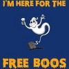 Women's Design By Humans I'm Here For The Free Boos Funny Halloween Ghost Shirt By Galvanized Racerback Tank Top - 2 of 3