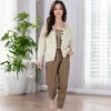 Anna-Kaci Active Women's High Waist Drawstring Pants with Elastic Cuffs and Side Pockets - 2 of 4