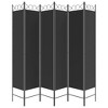 vidaXL 6-Panel Room Divider Black 94.5"x78.7" Fabric - 4 of 4