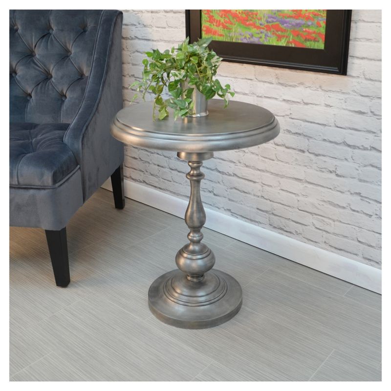 Ian Accent Table Antique Nickle - Carolina Chair and Table, 3 of 5