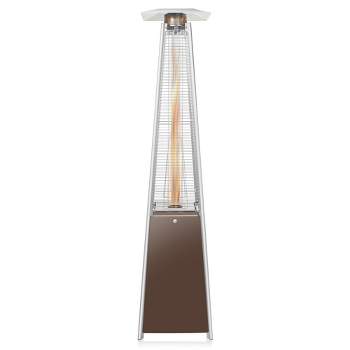 Casafield Outdoor Pyramid Patio Heater with Dancing Flame and Wheels, Uses Standard 20lb LP Propane Gas Tank