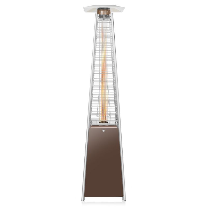 Casafield Outdoor Pyramid Patio Heater with Dancing Flame and Wheels, Uses Standard 20lb LP Propane Gas Tank, 1 of 7