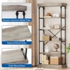 6-Tier Industrial Bookshelf, Tall Wood and Metal Bookcase with Sturdy Frame, Open Display Shelf and Storage Organizer - 3 of 4