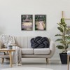 Stupell Industries Natural Paradise Garden Benches 2pc Floating Frame Art Set - 2 of 4