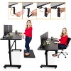 Tranzendesk Standing Desk?with Front Handle and Detachable Wheels - 55" Sit to Stand Workstation  Black  Stand Steady - image 3 of 4