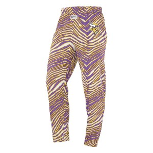 NFL Minnesota Vikings Zubaz Men's Zebra Screen Print Pants - S