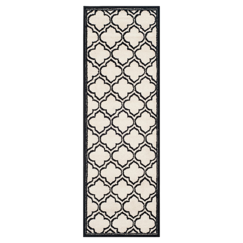 2'3inx7' Runner Coco Loomed Ivory/Anthracite - Safavieh