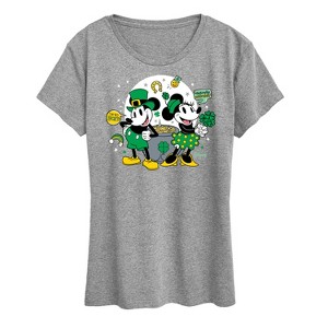 Women's - Disney - Mickey And Minnie Pot Of Gold Short Sleeve Graphic T-Shirt - 1 of 4