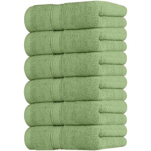BAGOKIE 6 Piece Cotton Hand Towel Set - 1 of 4