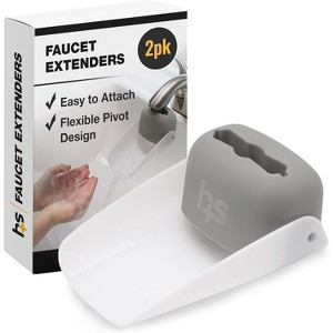 HealthSmart Faucet Extender for Toddlers, 2-Pack, Adjustable, Tool-Free, Fits Most Sinks - 1 of 1