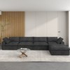 Cloud Modular Sectional Sofa Couch,160.6" L Shaped Convertible Couches with Storage Ottoman for Living Room,Sofa Covers Washable&Replaceable - 3 of 4