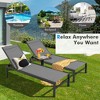 Tangkula Patio Chaise Lounge Outdoor Adjustable Lounge Chair W/ 6-Position Backrest Grey - 3 of 4