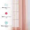 HLC.ME Semi Sheer Voile Light Filtering Transparent Window Curtain Grommet Panels - Set of 2 - 3 of 4