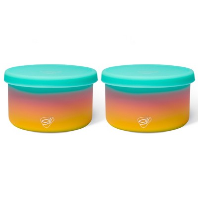 Silipint: Silicone 20oz Lidded Bowls: 2 Pack Aurora