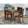 Medieval Dining Set 3Pc Square Table & Chairs - 36 Inch Wood Table Set for Classic Home Decor - 2 of 4