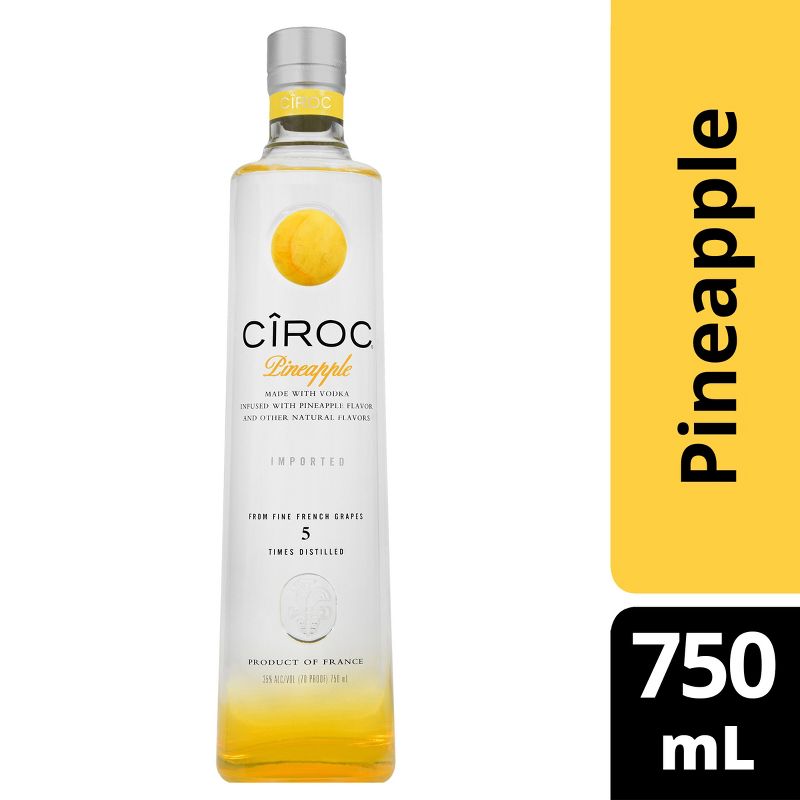 C&#206;ROC Pineapple Vodka - 750ml Bottle, 1 of 7