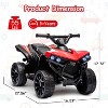 Jojoka 6V Kids ATV Quad Ride On Toy, Electric 4-Wheeler w/1.8MPH Speed, Music, LED Headlight, Foot Pedal, Gift for Toddlers - 2 of 4