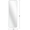 TUYOHW Rectangle Full Length Mirror,47x14'' Wall-Mounted Shatterproof Mirror with Aluminum Frame,Door Mirror Suitable for Modern Home Decor - 3 of 4