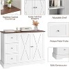 Buffet Cabinet with Storage, Farmhouse Kitchen Cabinet with 3 Drawers and 2 Doors for Kitchen, Dining Living Room - 4 of 4