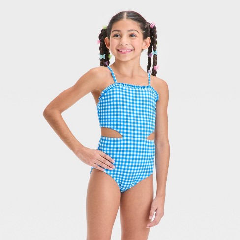 Girls gingham swimsuit online