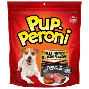 Pup-Peroni Treats Peroni Filet Mignon, Beef & Bacon Flavor Chewy Dog Treats - 22.5oz - 1 of 4
