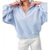 Women's Piper Snap Button Collared Pullover Sweatshirt - PAPERMOON - 4 of 4