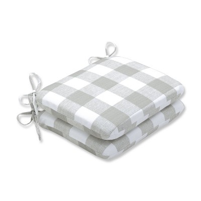 2pk Anderson Coconut Rounded Corners Outdoor Seat Cushions Tan - Pillow Perfect