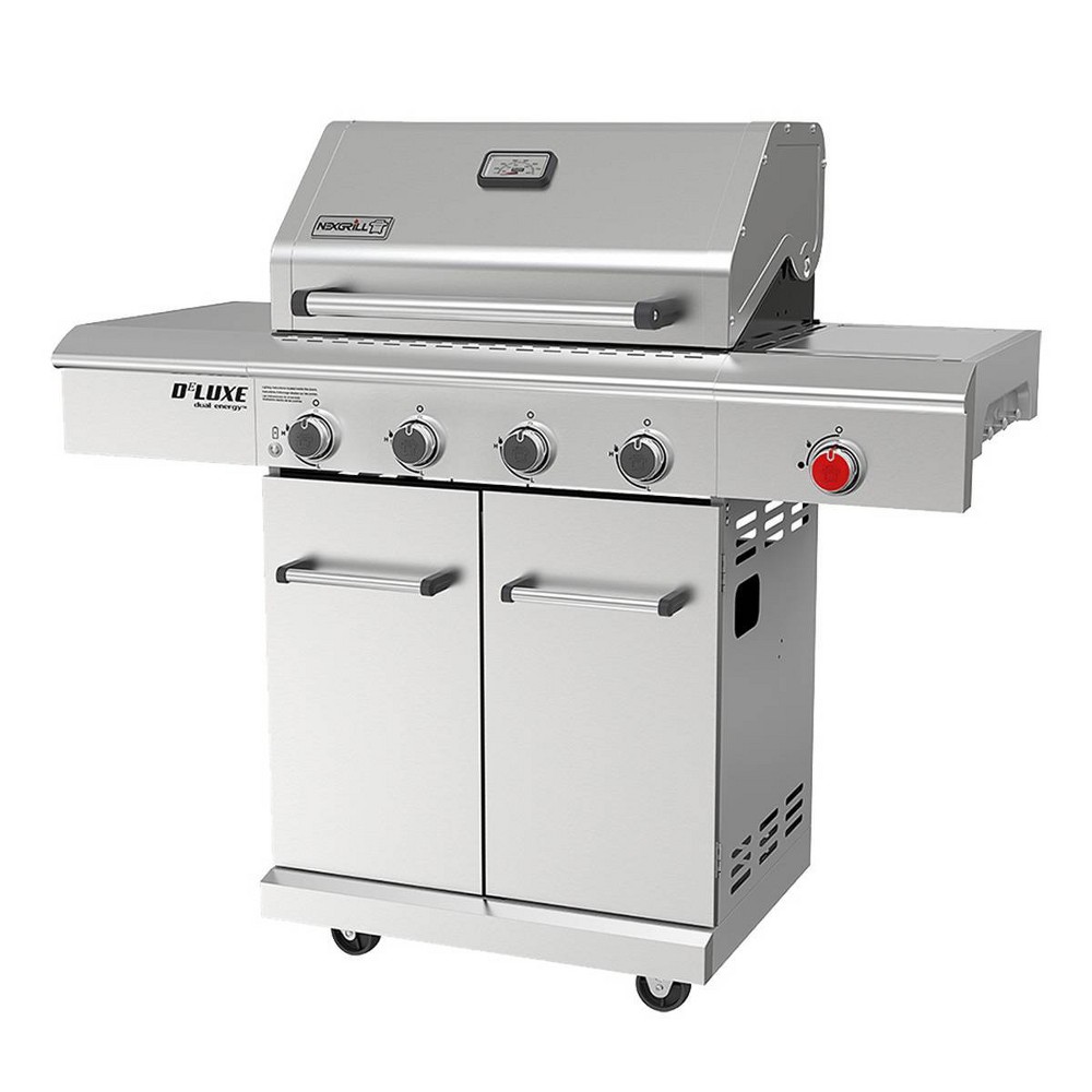 Photos - Fryer Nexgrill 4 Burner Deluxe Dual Energy Gas Grill with Infrared Side Burner 6