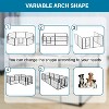 FDW Dog Playpen Pet Dog Fence 2-32 Panels  24/32/40"H Metal Dog Pen Outdoor Exercise Pen with Doors for Large/Medium /Small Dogs for RV,Camping,Yard - 4 of 4