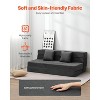 VEVOR Folding Sofa Bed, 3-in-1 Foldable Couch Bed with 2 Pillows and Washable Cover, 25D High Density Memory Foam Sleeper Chair Bed, Dark Grey(Queen) - 4 of 4