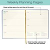 Global Printed Products Textured Cover Weekly Monthly Planner 8" x 10" CY 2025 (Blue) - 3 of 4