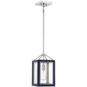 Savoy House Carlton 1 - Light Pendant in  Navy/Polished Nickel - 1 of 4