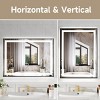ChicFurnit Bathroom Vanity Mirrors Rectangle Frame Wall Mirror Anti Fog Mirror Decorative Wall Mirrors for Bathroom, Black, 24"*0.16"*32" - 4 of 4