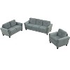 TiramisuBest Comfortable Velvet Sectional Sofa Couch, Modern Couch for Living Room, Bedroom, Office & Small Spaces, Black - 3 of 4