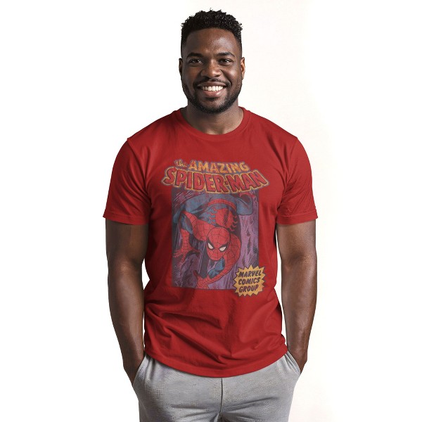 Playera Marvel: Spider-Man Distressed Amazing Spider para hombre 2