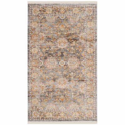 Light Brown and Multi Floral Motif Synthetic Area Rug