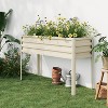 Raised Garden Bed with Watering Reservoir, Tall Elevated Square Planter Box for Vegetables, Herbs - 2 of 3