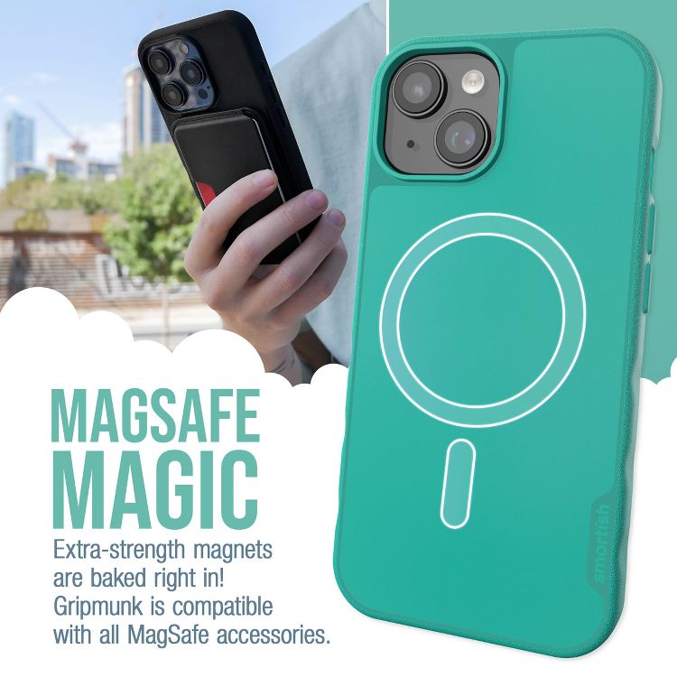 Smartish iPhone 15 MagSafe Case - Gripmunk Slim Grip Magnetic Cover, 2 of 9